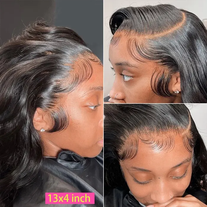 Perruque Lace Front Wig naturelle Body Wave, 13x6, HD, cheveux humains, 13x6