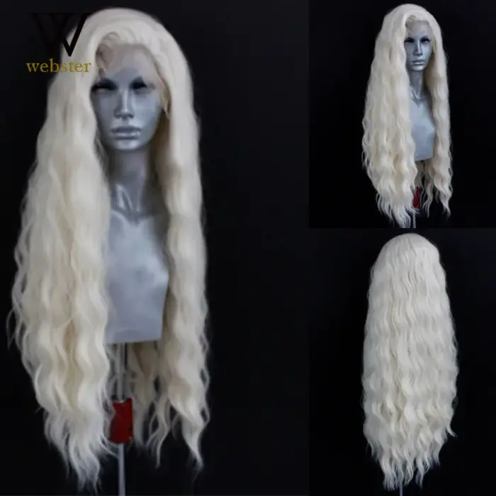 Webster – perruque Lace Front Wig synthétique Blonde