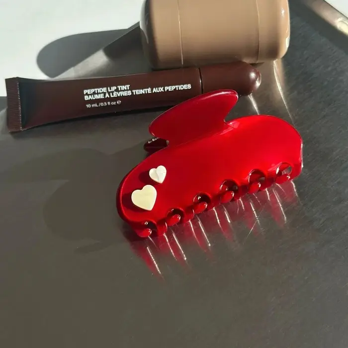 Nouvelles pinces à cheveux rétro rouges pour femmes et filles