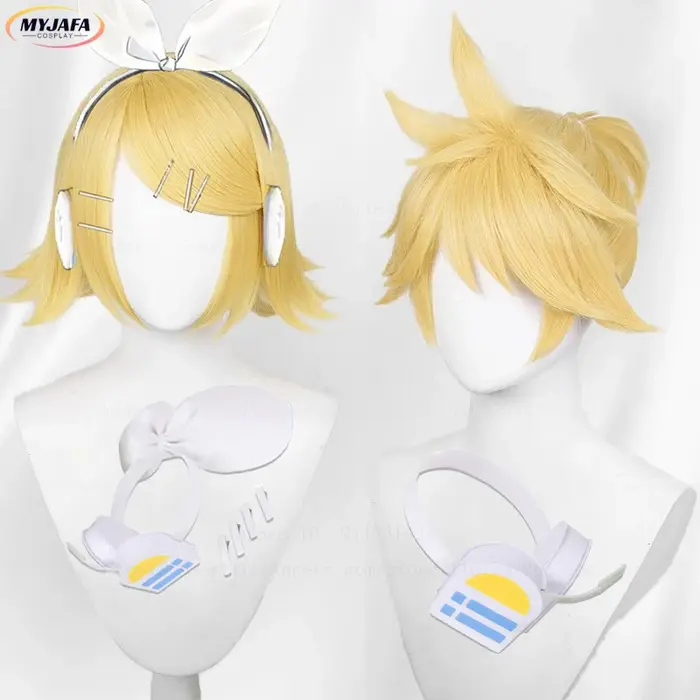 Perruque de Cosplay Rin Len de haute qualité