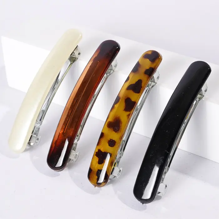 Barrettes fines rétro à ressort
