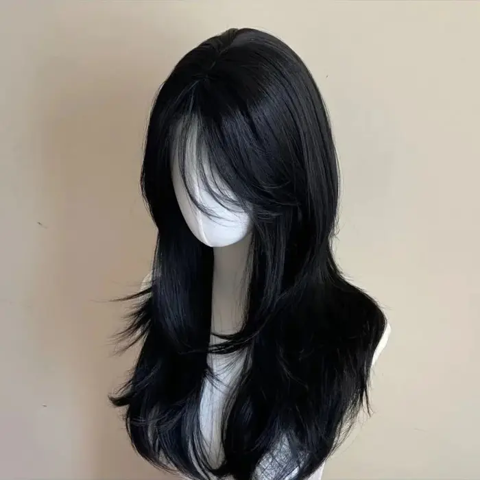 Perruque noire femme bandeau corps ondulé Rose filet à cheveux modèles en frange française haute qualité Simulation