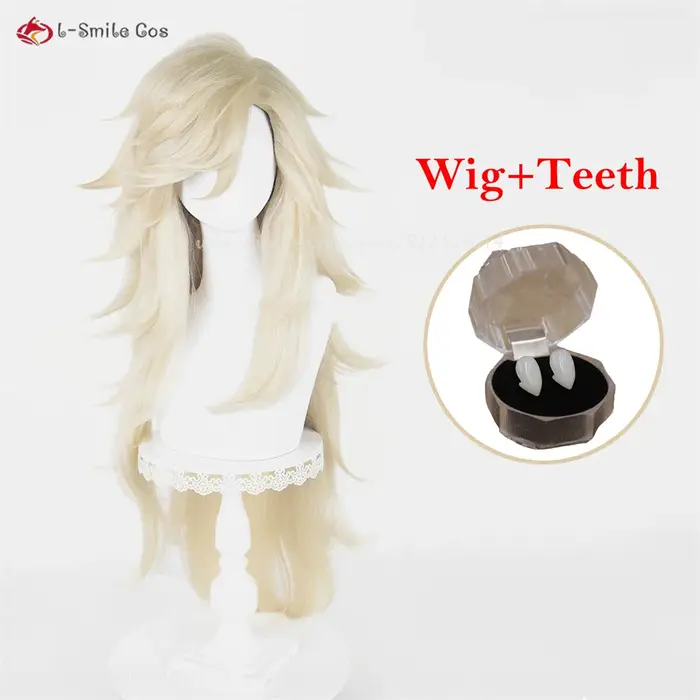 Douma Cosplay perruque 100 cm perruques dorées pour hommes femmes unisexe
