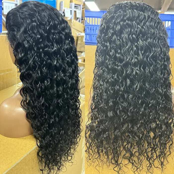 Perruque Brésilienne Ondulée Sans Colle, Cheveux Naturels, Prêt à vitation, 6 Tages, 30 Pouces, Préd