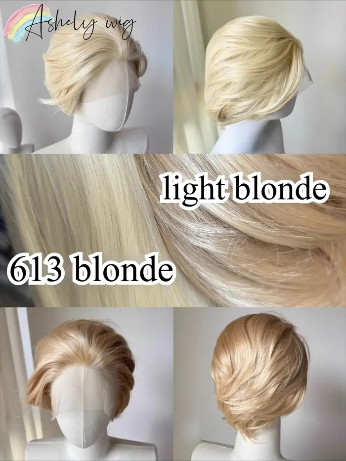 Perruque Lace Front Wig synthétique courte Blonde pour hommes