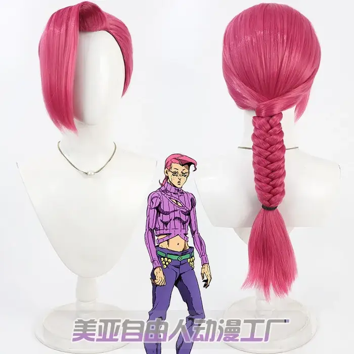 Perruque de cosplay Doppio au vinaigre d'aventure Bizarre de Mignon JoJo