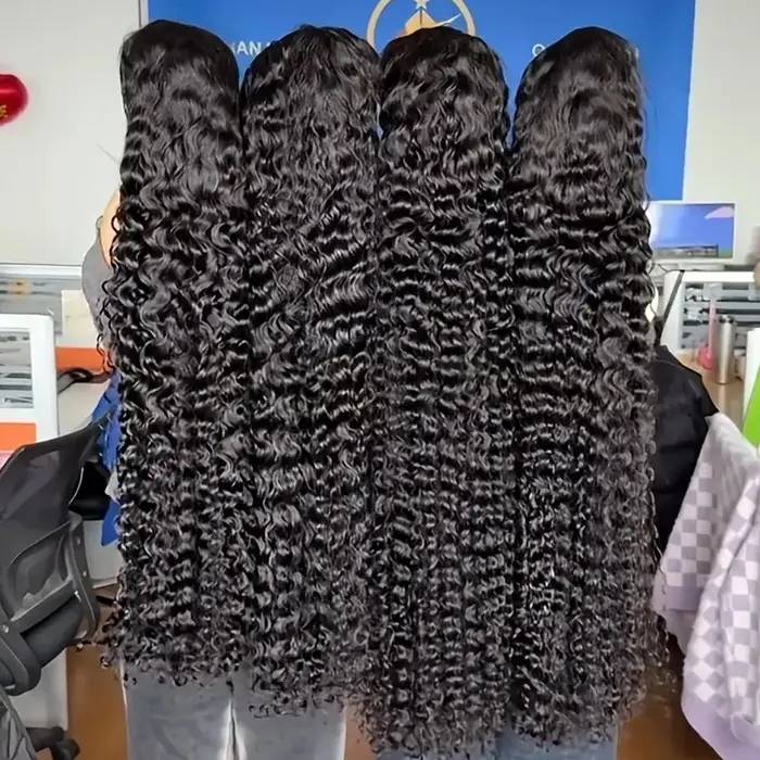 Perruques frontales en dentelle Jerry Curly Wave HD 13x6 de 40 à 42 pouces, perruques frontales en d