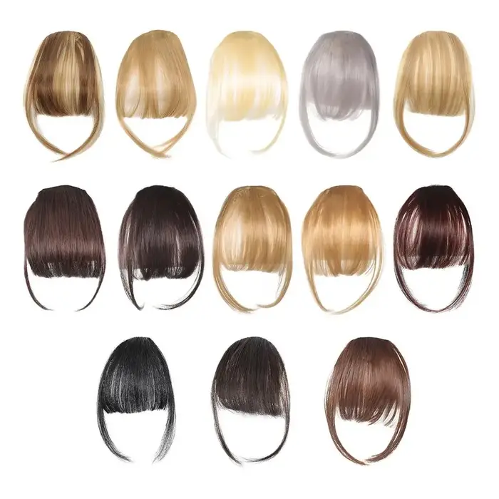 Extensions de cheveux frange à clipser pour femmes
