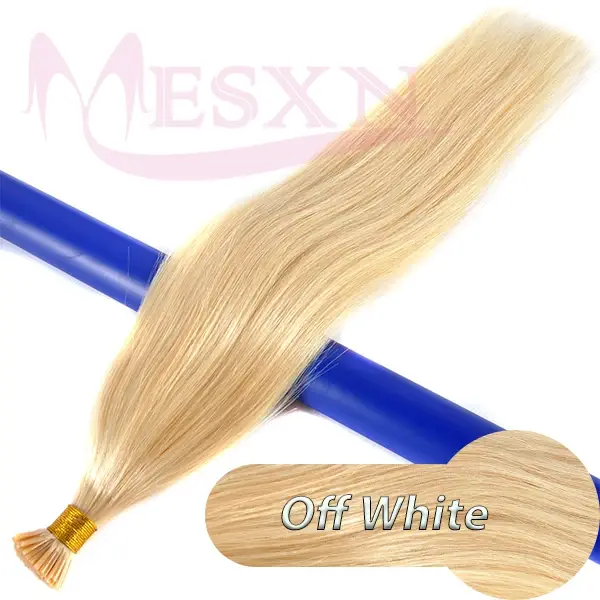 KerBrian-Extension de Cheveux Naturels Lisses Violets, Capsule Européenne, I-Tip
