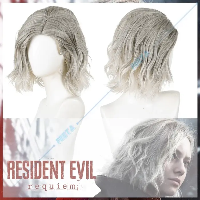 Perruque de cosplay Resident Evil Requiem Grace Ashcroft pour femme