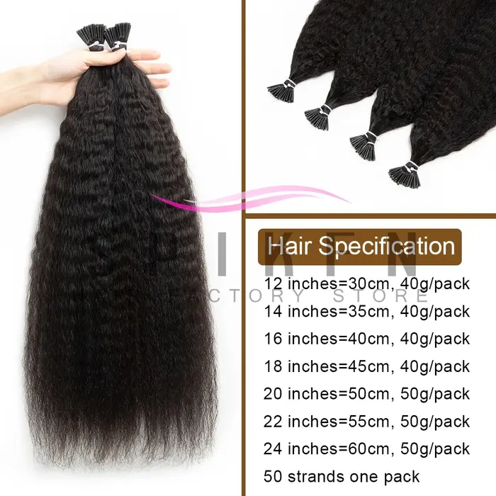Extensions de cheveux humains naturels noirs