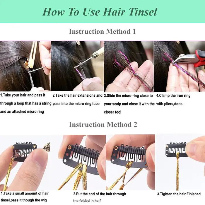 Extensions de cheveux Tinsel pour femmes et filles