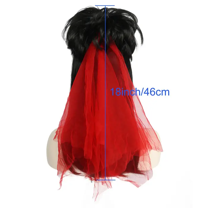 Perruque Lydia Deetz pour cosplay avec voile
