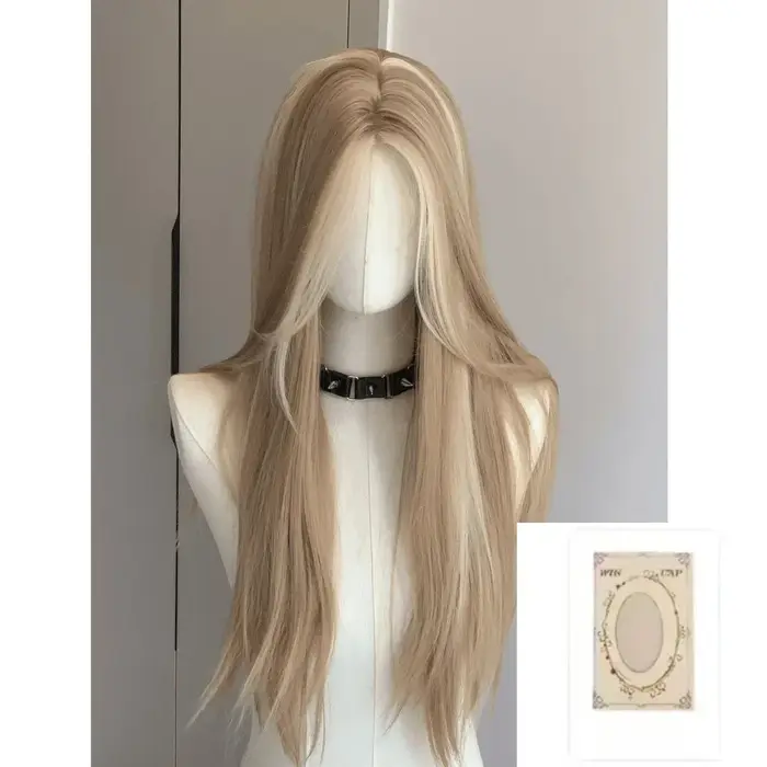 Ashely perruque pour femmes longue droite Blonde marron