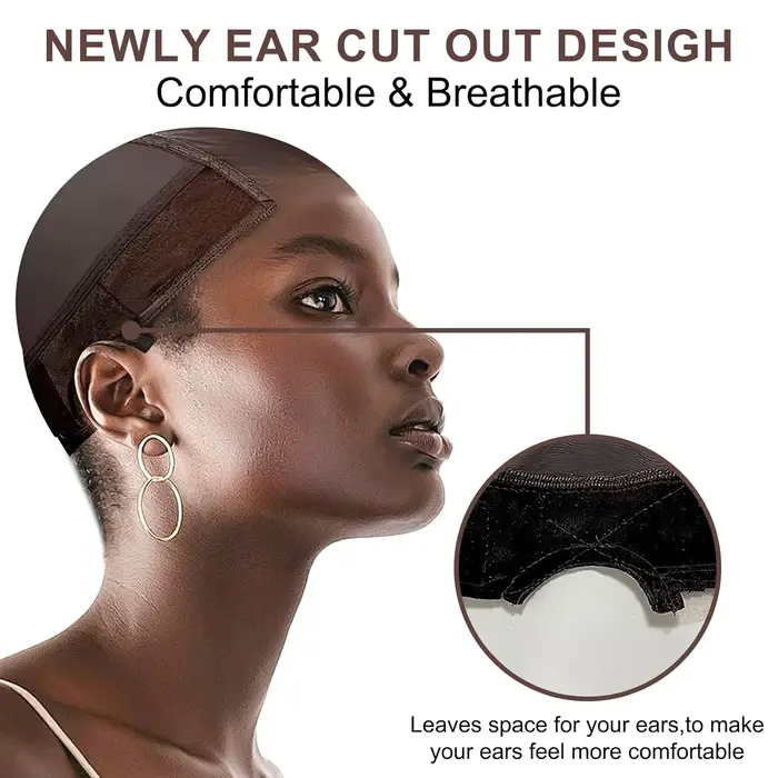 Bonnet de perruque antidérapant pour femmes et faux cils, bonnet de poignée de perruque avant en dentelle HD avec bande réglable |   Respirant et sans colle