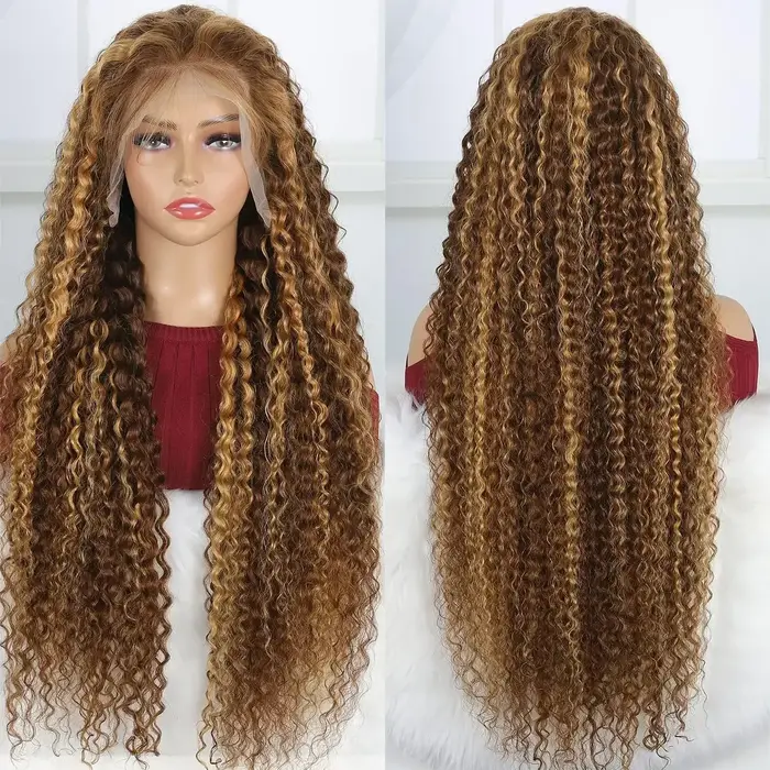 Perruque de Cheveux Naturels Bouclés, avec Dentelle Transparente HD, 13x6, 13x4, 30 Pouces