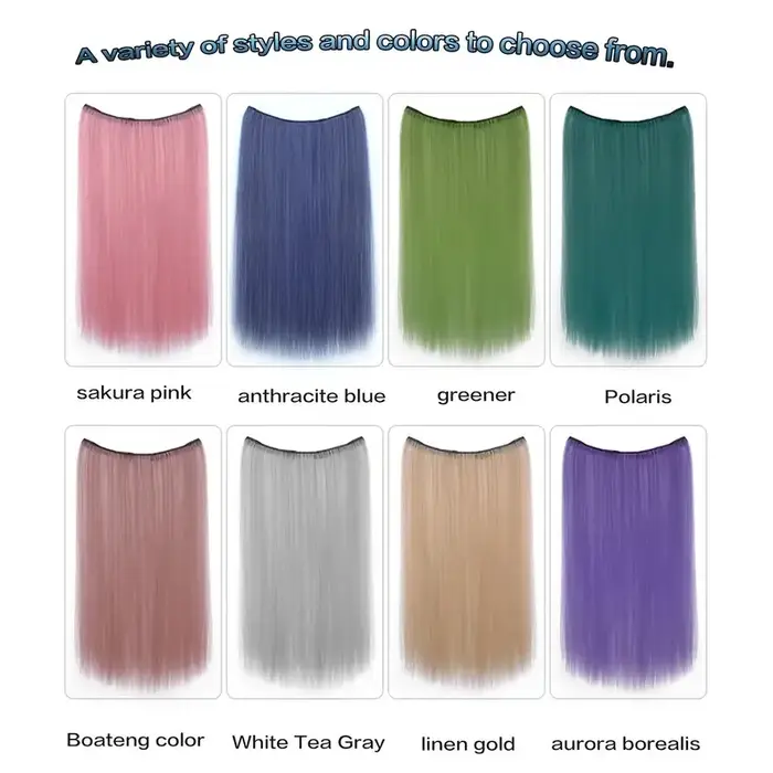 Extensions de cheveux à clipser pour femmes avec reflets de couche intérieure