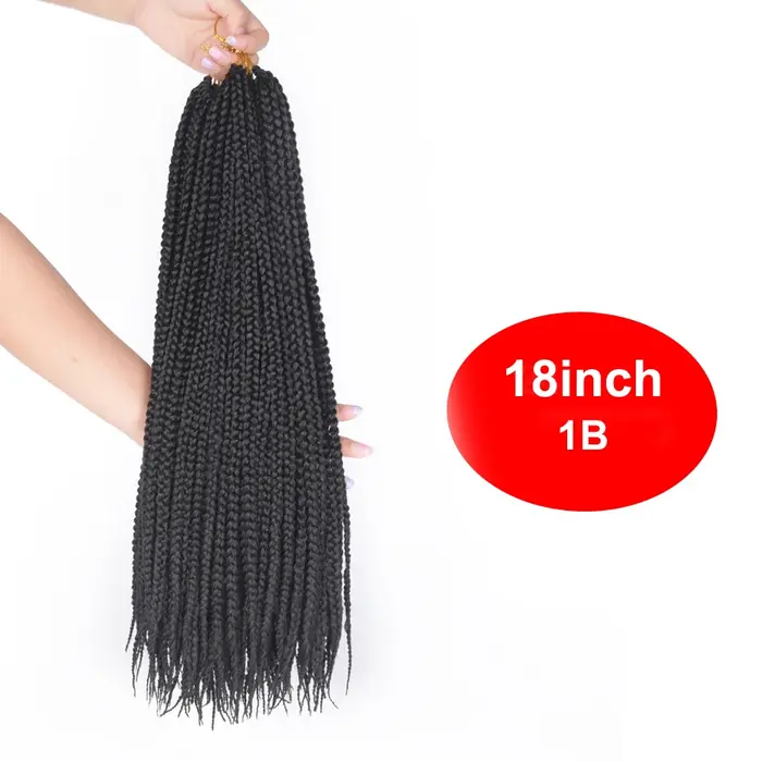 Tresses synthétiques longues 18 24 pouces, Extensions de cheveux tressés au Crochet ombré brun foncé