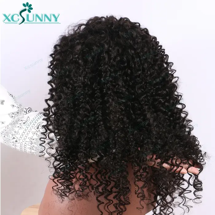 Perruque Bob Lace Wig Brésilienne Naturelle Bouclée, Cheveux Humains, 13x6, Pre-Plucked, Deep Curly,