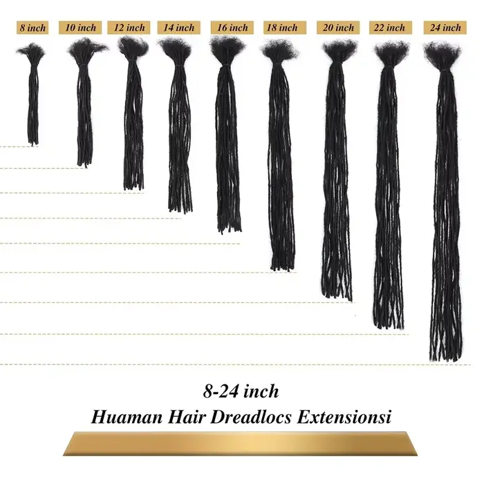 Extensions de Dreadlock cheveux humains pour hommes femmes tresses au Crochet