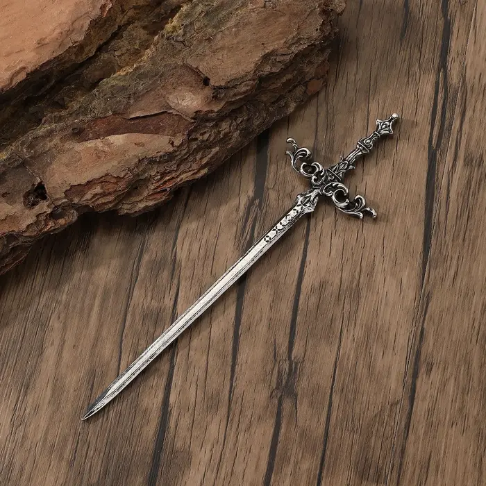 Pince à cheveux rétro épée Viking Wave