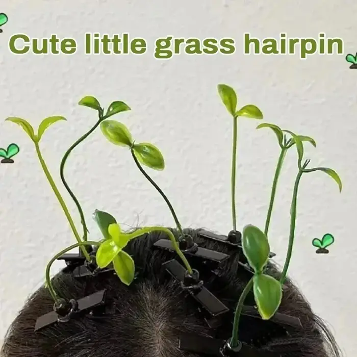 Pinces à cheveux mignonnes en forme de pousses de haricots