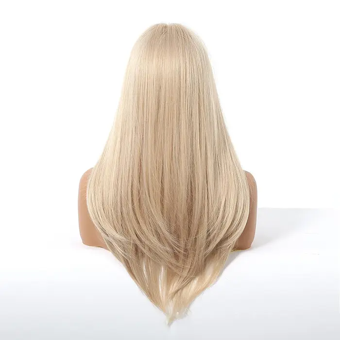 Perruque Blonde dorée avec frange
