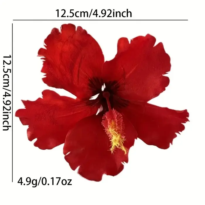 Pince à cheveux fleur d'hibiscus artificielle