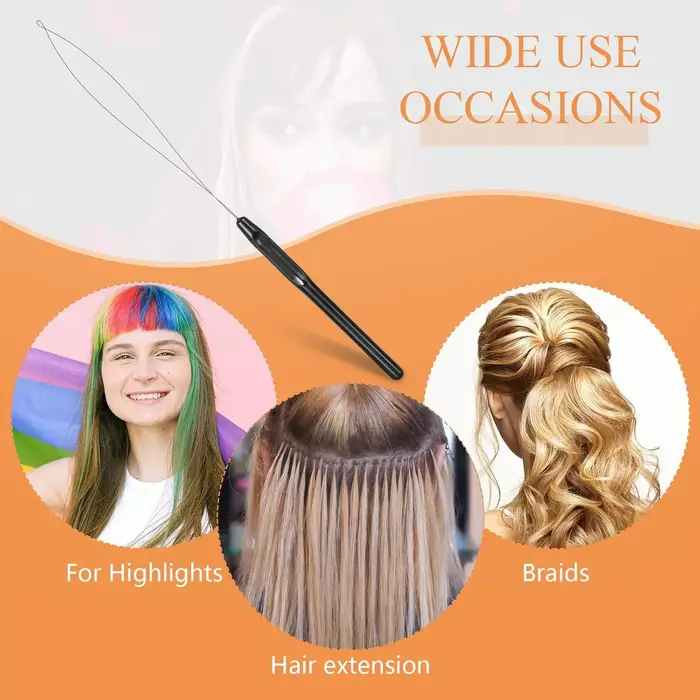 100 pièces outils d'extension de cheveux et outil de dispositif de perles pour les fournitures d'ext