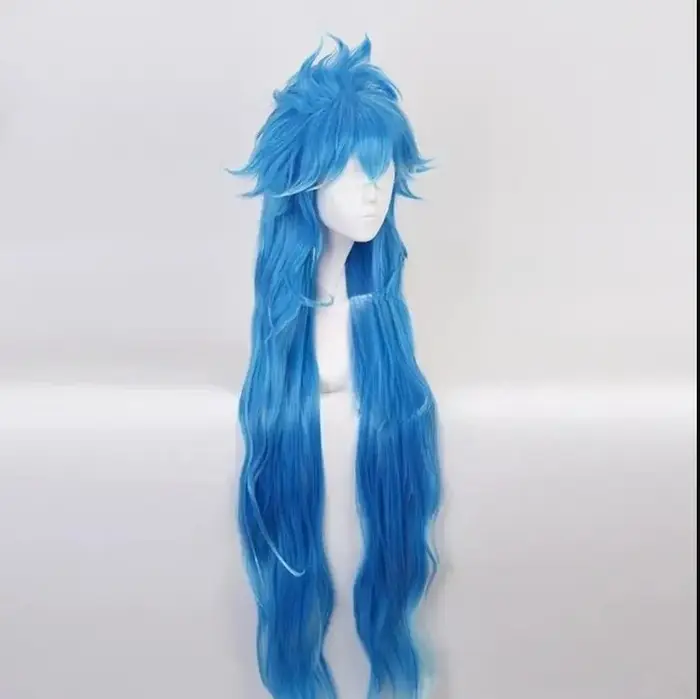 Anime ignihyde Cosplay perruque Idia cos perruques torsadées pays des merveilles hommes bleu résistant à la chaleur synthétique Costume de fête