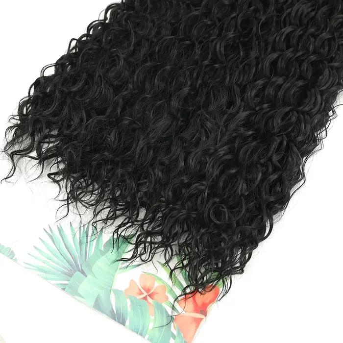 Extensions de cheveux synthétiques bouclés pour femmes, 9 pièces/ensemble, fibres capillaires longues résistantes à la chaleur, tissage pour femme
