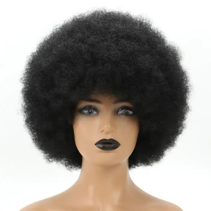 Perruque synthétique Afro bouclée et crépue pour femmes, perruques bouffantes noires et douces des a