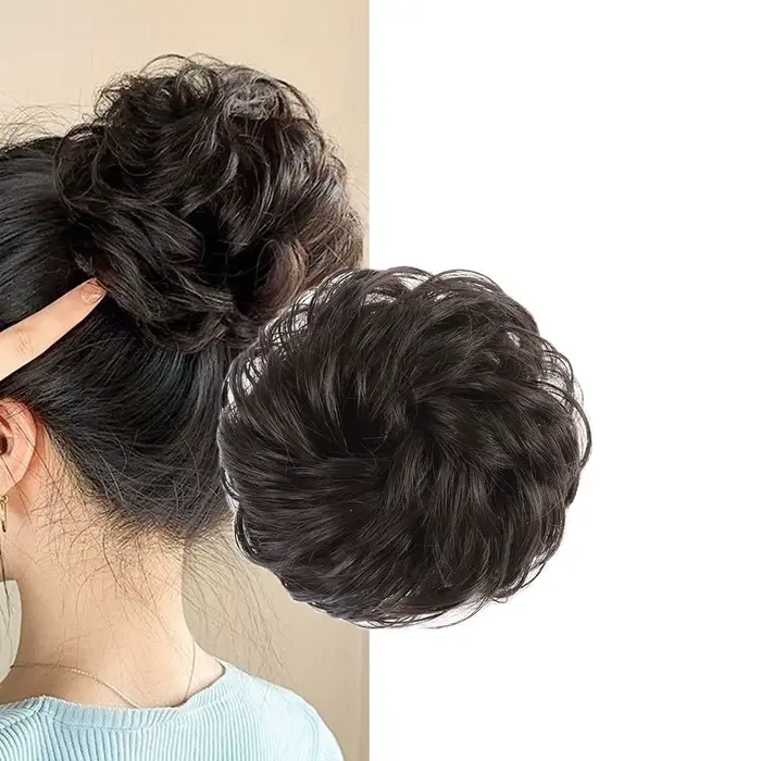 Chignon en soie artificielle élégant et tendance