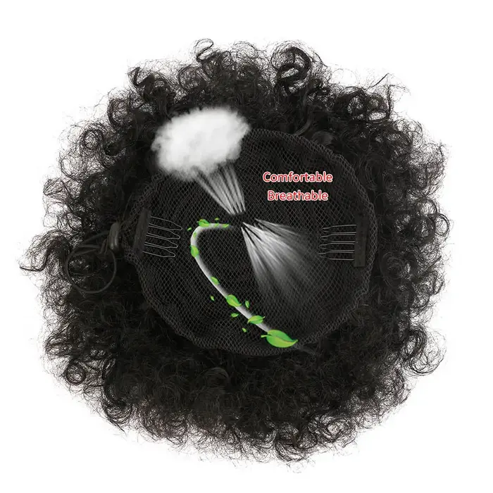 1PC femmes 10 pouces Afro crépus bouclés synthétique queue de cheval Extension avec cordon Style de base
