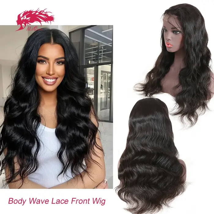 Ali Queen Body Wave HD dentelle frontale perruque transparente 13X4 & 13X6 avant vierge cheveux chev