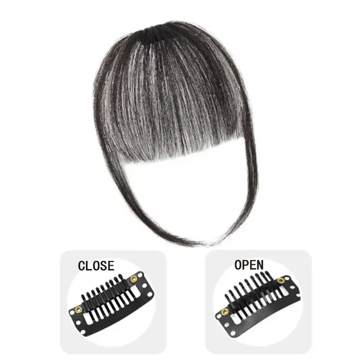 H & STAR synthétique 3D court Air cheveux frange avec pince dans les Extensions