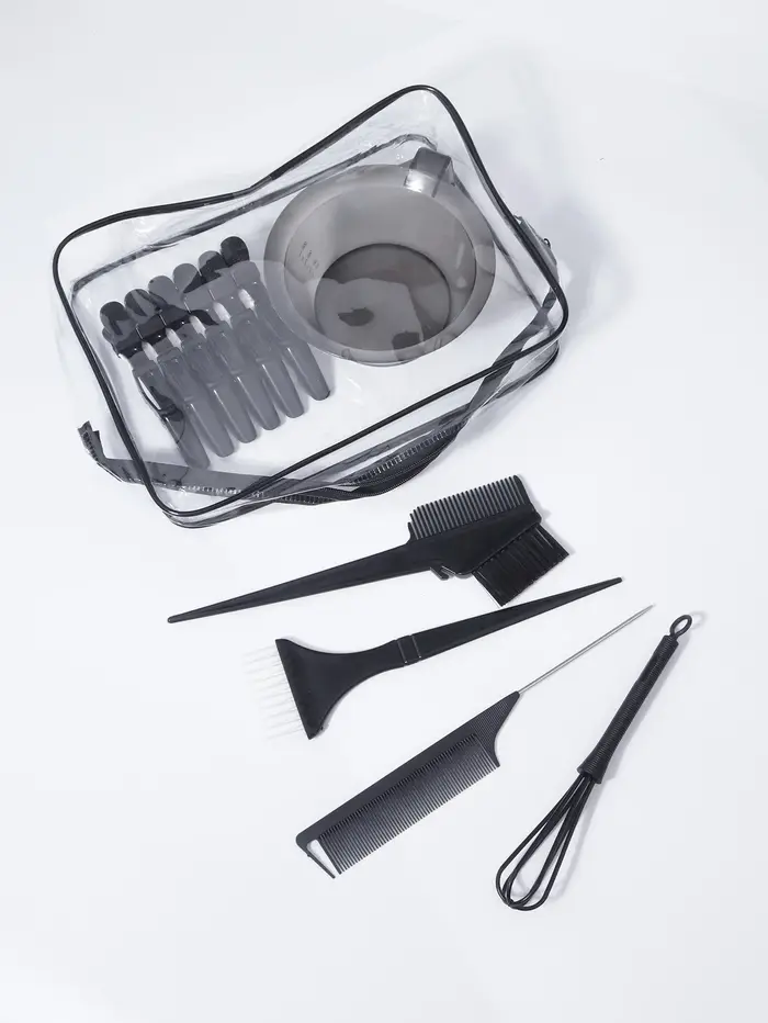 Ensemble de teinture capillaire professionnel 11 pièces avec brosse