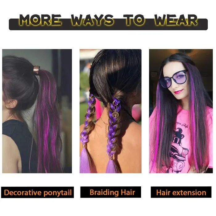 LANSA pince synthétique en une seule pièce Extensions de cheveux pièces