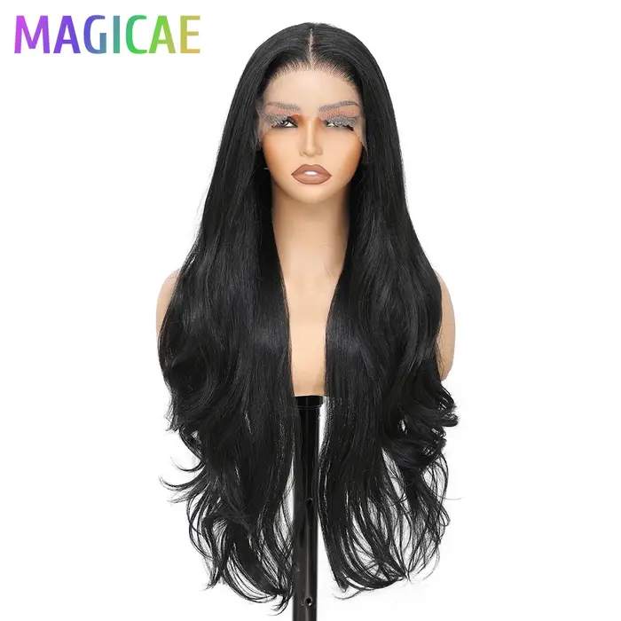 Magicae 30 pouces 13X4 vague de corps dentelle frontale perruques Ombre brun blond 613 #