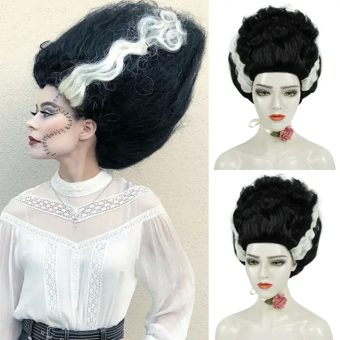 Perruque Afro Noire et Blanche REEWES