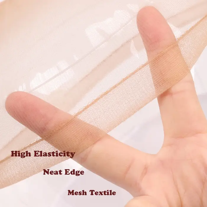 Plussign 2 pièces filet à cheveux Invisible HD bonnets de perruque pour perruques avant de dentelle