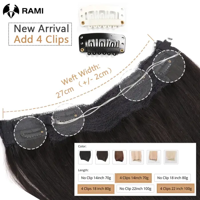 Extensions de trame de ligne de poisson une pièce 100% cheveux humains 12-26 pouces # 5/30 Rouge Marron Doré Pour Tons Chauds