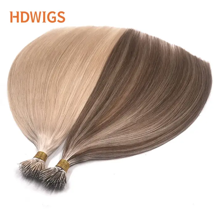 Nanoring Extension de cheveux droite haute qualité Extensions