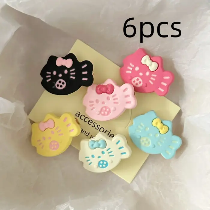 Ensemble de 6 pinces à cheveux en forme de chat mignon