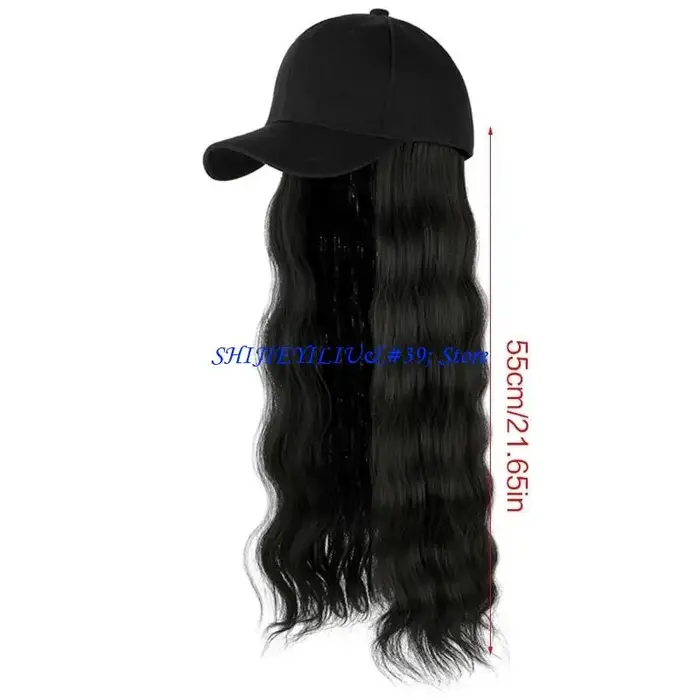 E21F – casquette Baseball avec Extensions cheveux pour femmes