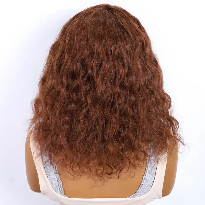 Perruques de cheveux humains de couleur Orange gingembre pour femmes 16 pouces vague de corps courte Remy