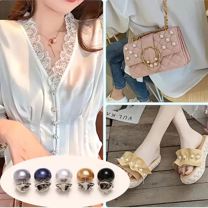 Épingles à boutons en perles, couvre-boutons de sécurité décoratifs pour chaussures, chapeaux, sacs,