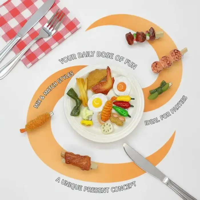 Accessoires pour cheveux en forme de côtes de porc