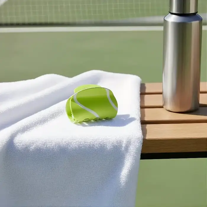Montrez votre amour pour le tennis avec cette pince à cheveux en acétate – Accessoire tendance en forme de requin pour