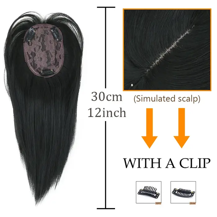 Extensions capillaires synthétiques lisses à 3 Clips